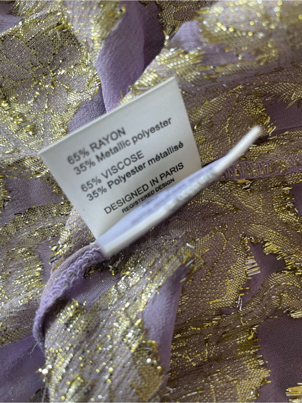 Miss June Paris metallic gold floral Ombré Peach Purple Maxi Dress NWT Marley - Picture 11 of 15